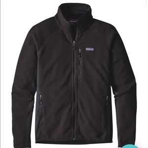 Patagonia Men’s black performance better sweater full zip, size medium